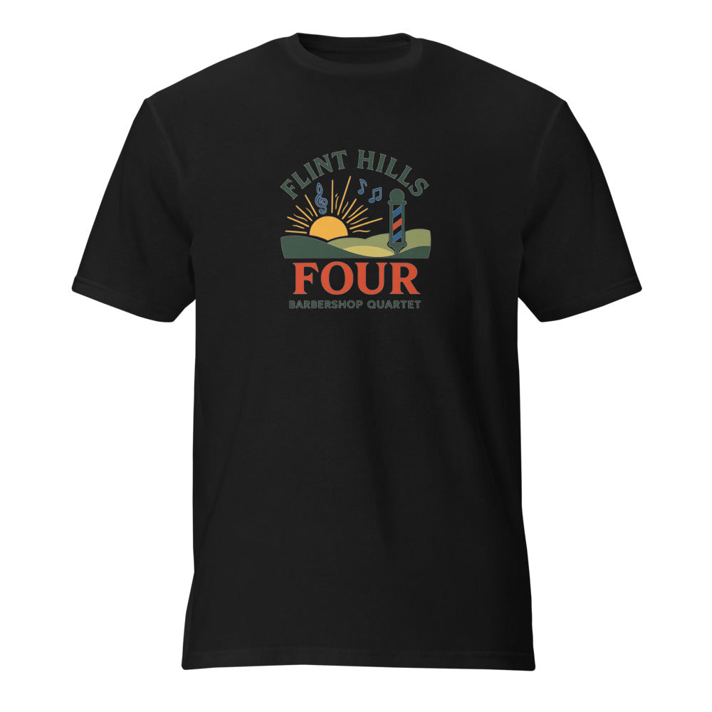 Flint Hills Four — Unisex Lightweight T-Shirt | Gildan 980 (Black)
