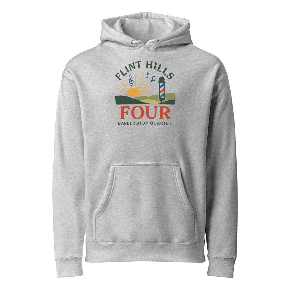 Flint Hills Four — Unisex Heavyweight Hooded Sweatshirt | Independent Trading Co. IND4000 (Army)