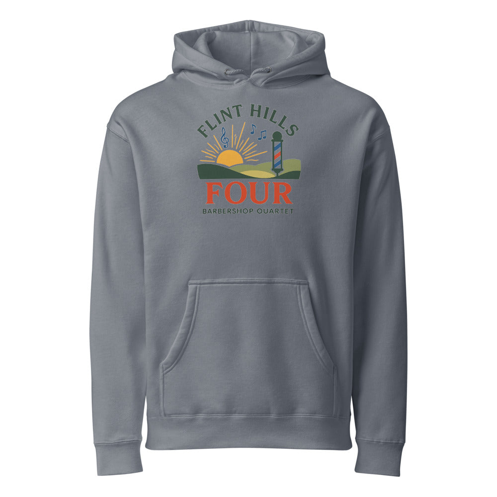 Flint Hills Four — Unisex Heavyweight Hooded Sweatshirt | Independent Trading Co. IND4000 (Army)