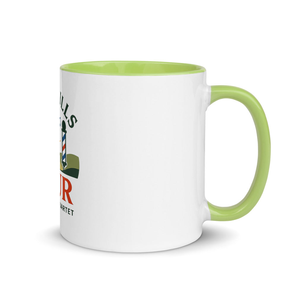Flint Hills Four — White Ceramic Mug with Color Inside (Black)