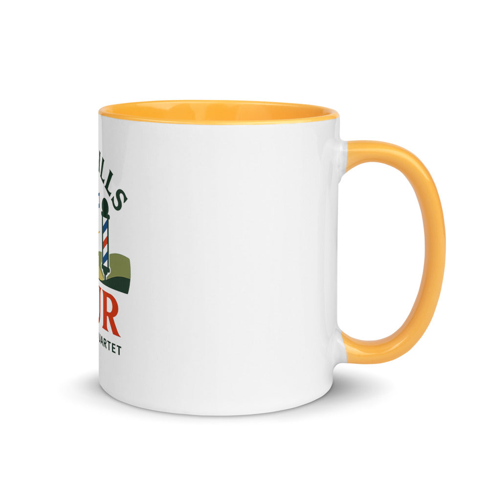 Flint Hills Four — White Ceramic Mug with Color Inside (Black)