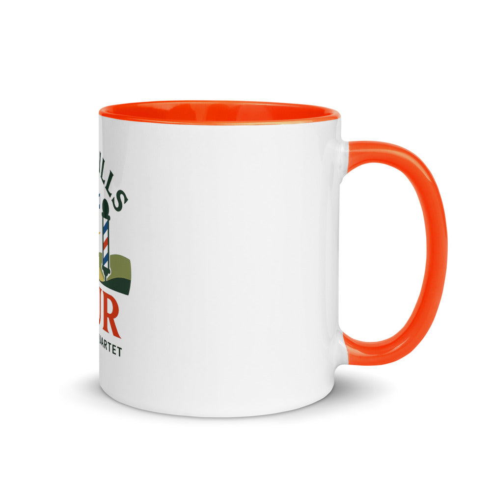 Flint Hills Four — White Ceramic Mug with Color Inside (Black)