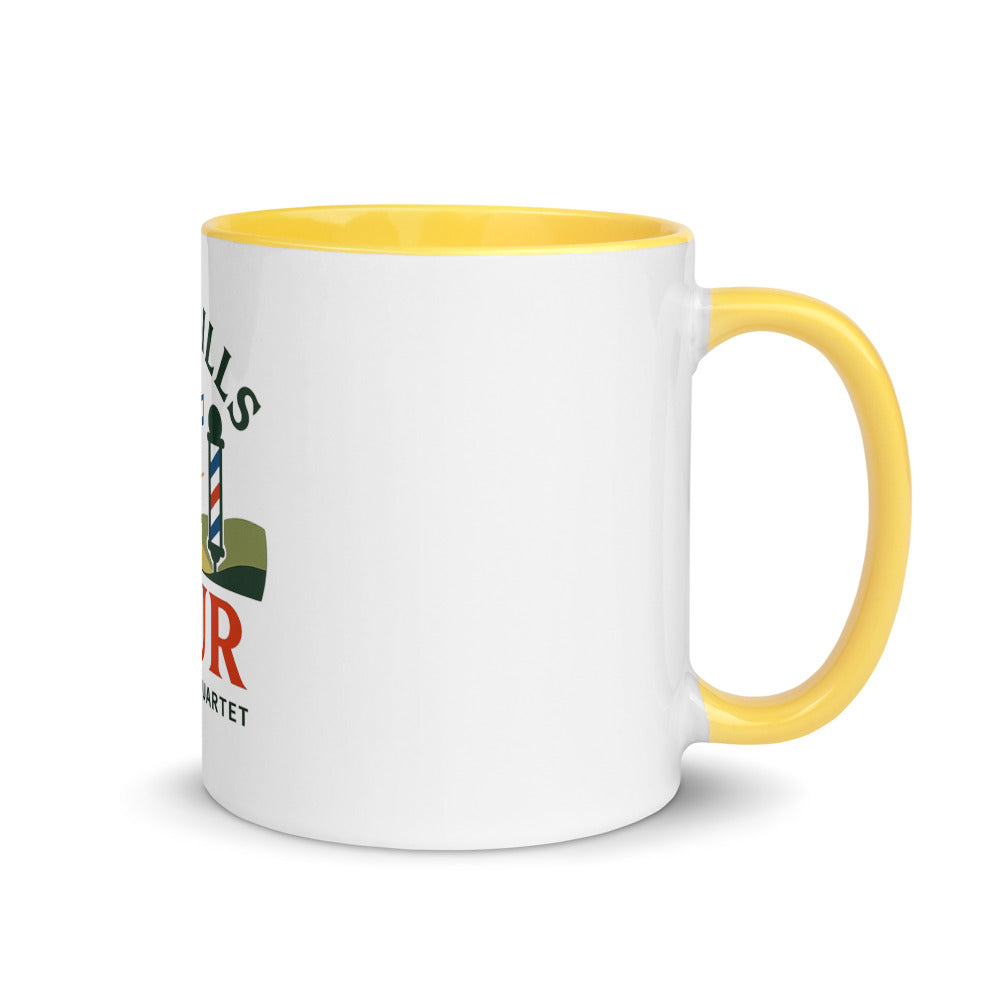 Flint Hills Four — White Ceramic Mug with Color Inside (Black)