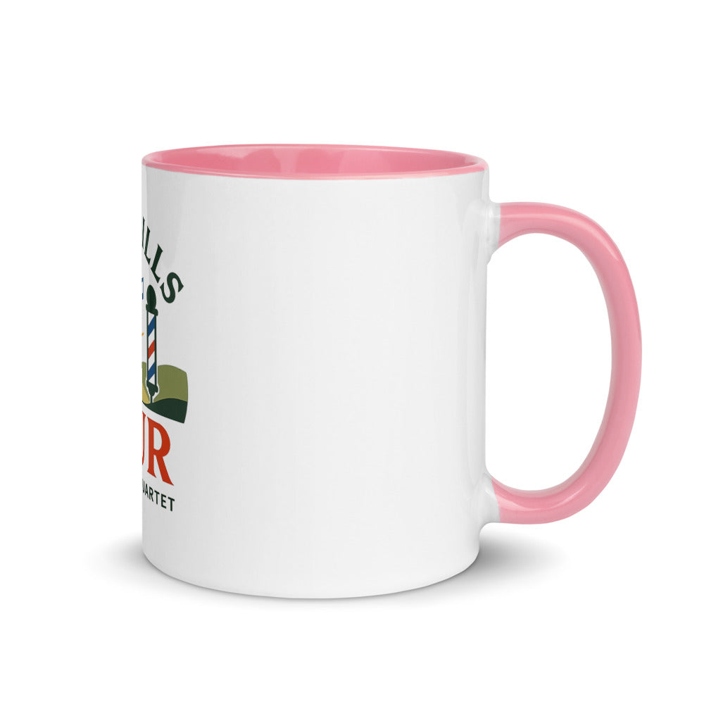 Flint Hills Four — White Ceramic Mug with Color Inside (Black)