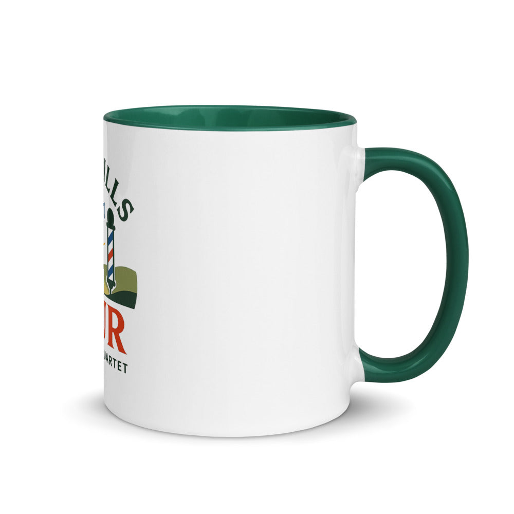 Flint Hills Four — White Ceramic Mug with Color Inside (Black)