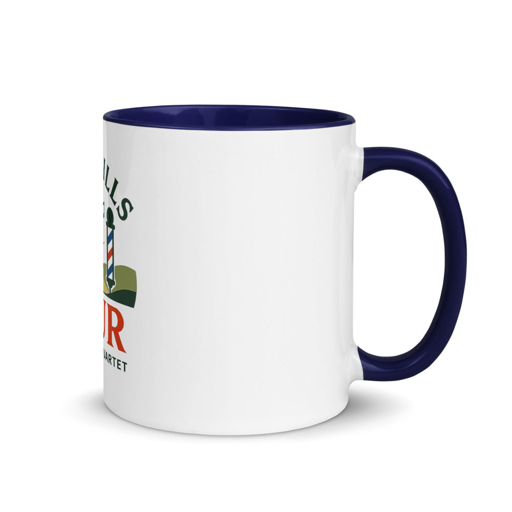 Flint Hills Four — White Ceramic Mug with Color Inside (Black)