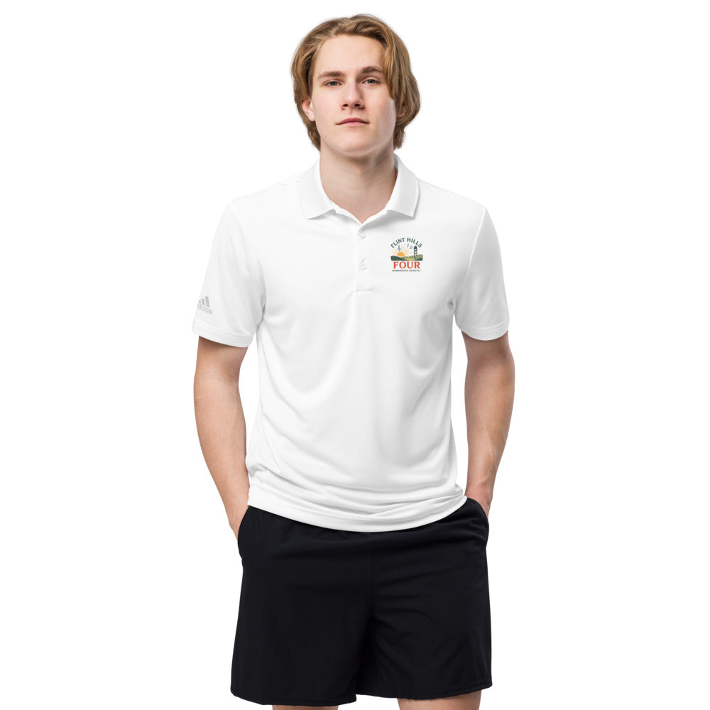 Flint Hills Four — Unisex Adidas Premium Polo Shirt | GQ3114 (Black)
