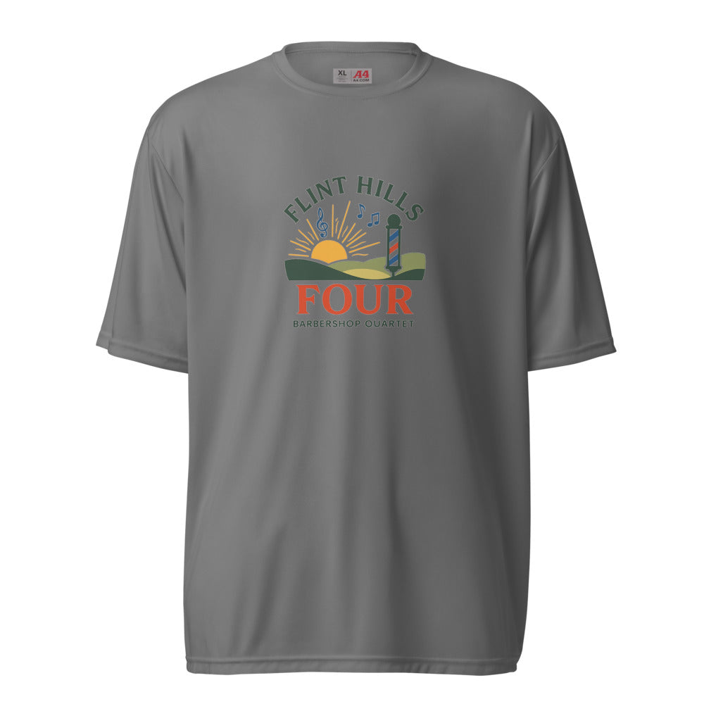 Flint Hills Four — Unisex Performance Crew Neck T-Shirt | A4 N3142 (Graphite)