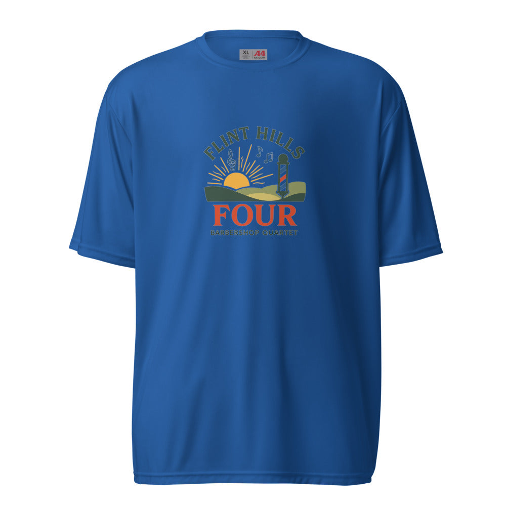 Flint Hills Four — Unisex Performance Crew Neck T-Shirt | A4 N3142 (Graphite)