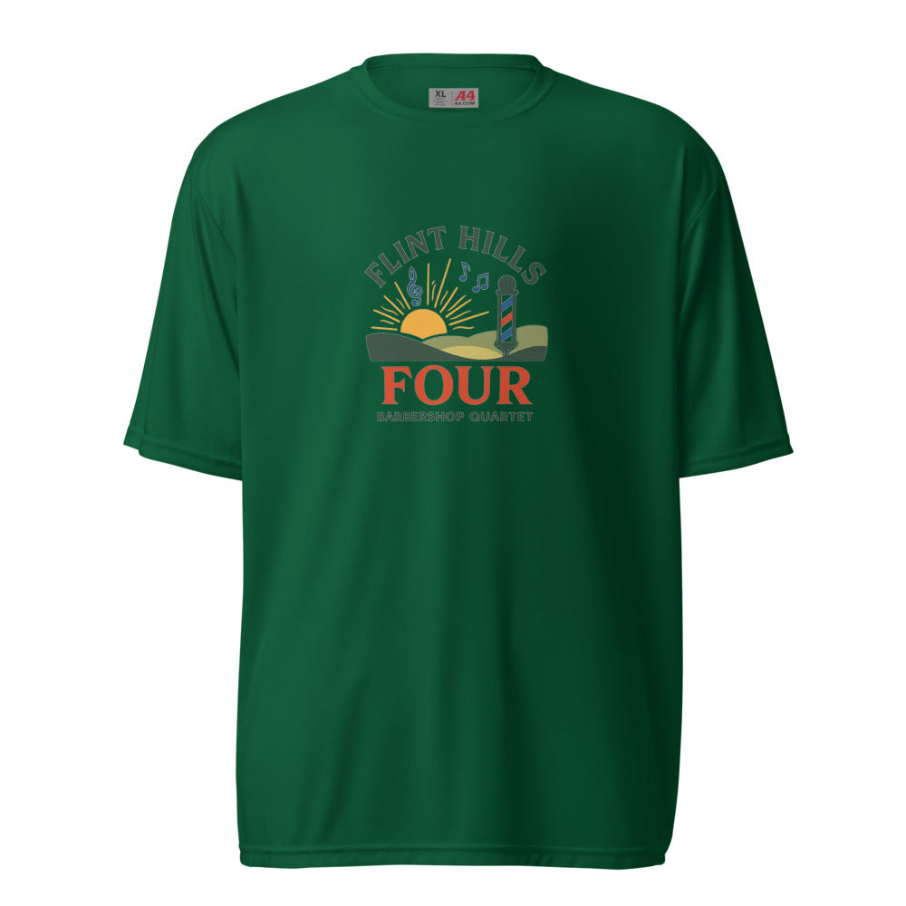 Flint Hills Four — Unisex Performance Crew Neck T-Shirt | A4 N3142 (Graphite)