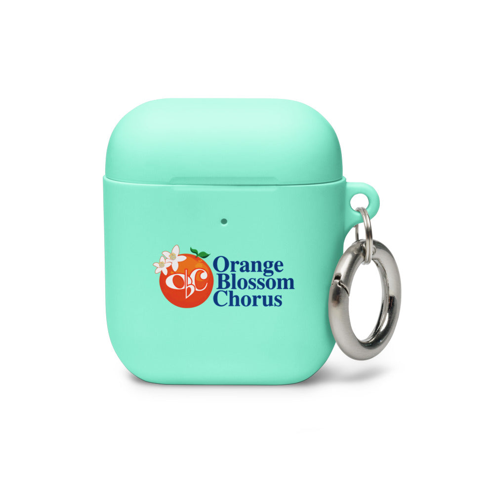 Orange Blossom Chorus — Rubber Case for AirPods® (White)