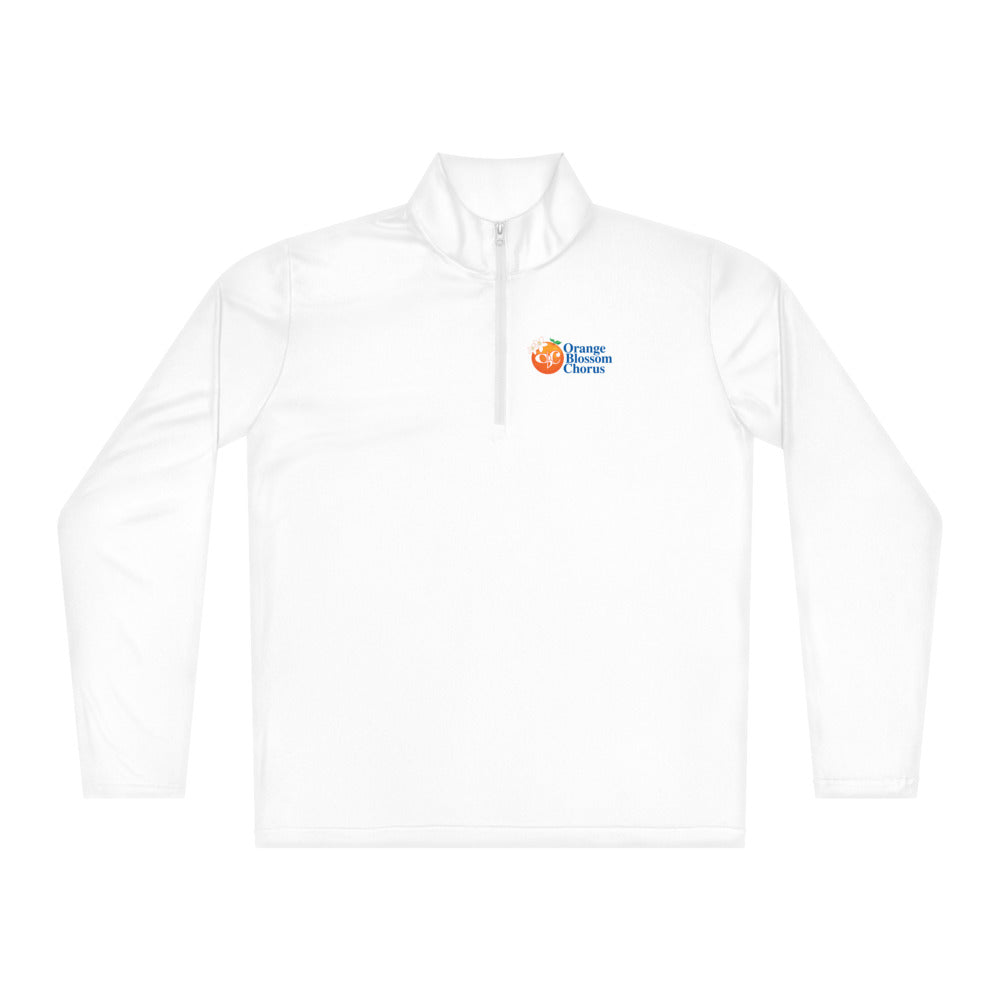 Orange Blossom Chorus — Unisex Quarter Zip Pullover | Sport-Tek ST357 (Atomic Blue)
