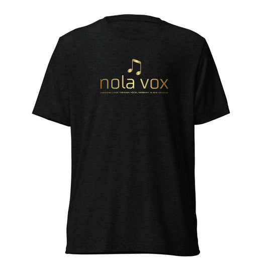 NOLA Vox — Unisex Tri-Blend T-Shirt | Bella + Canvas 3413 (Solid Black Triblend)