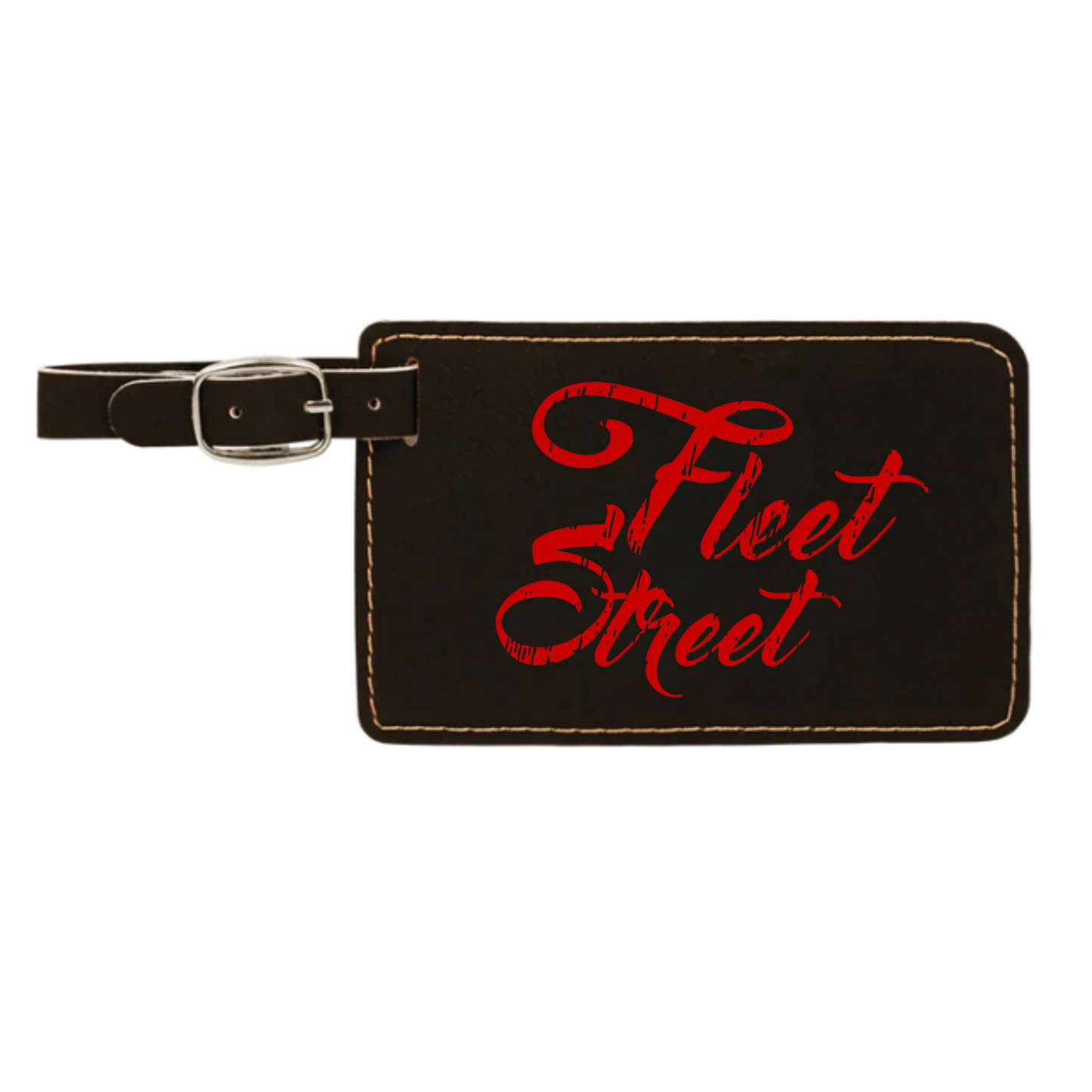Fleet Street Printed - Leatherette Luggage Tag
