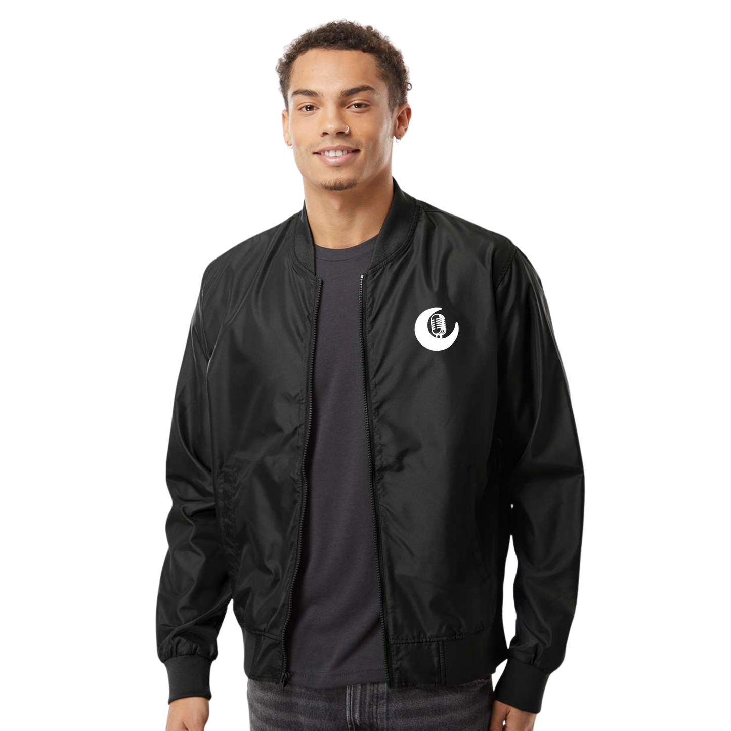 Nocturne - Embroidered Unisex Lightweight Bomber Jacket