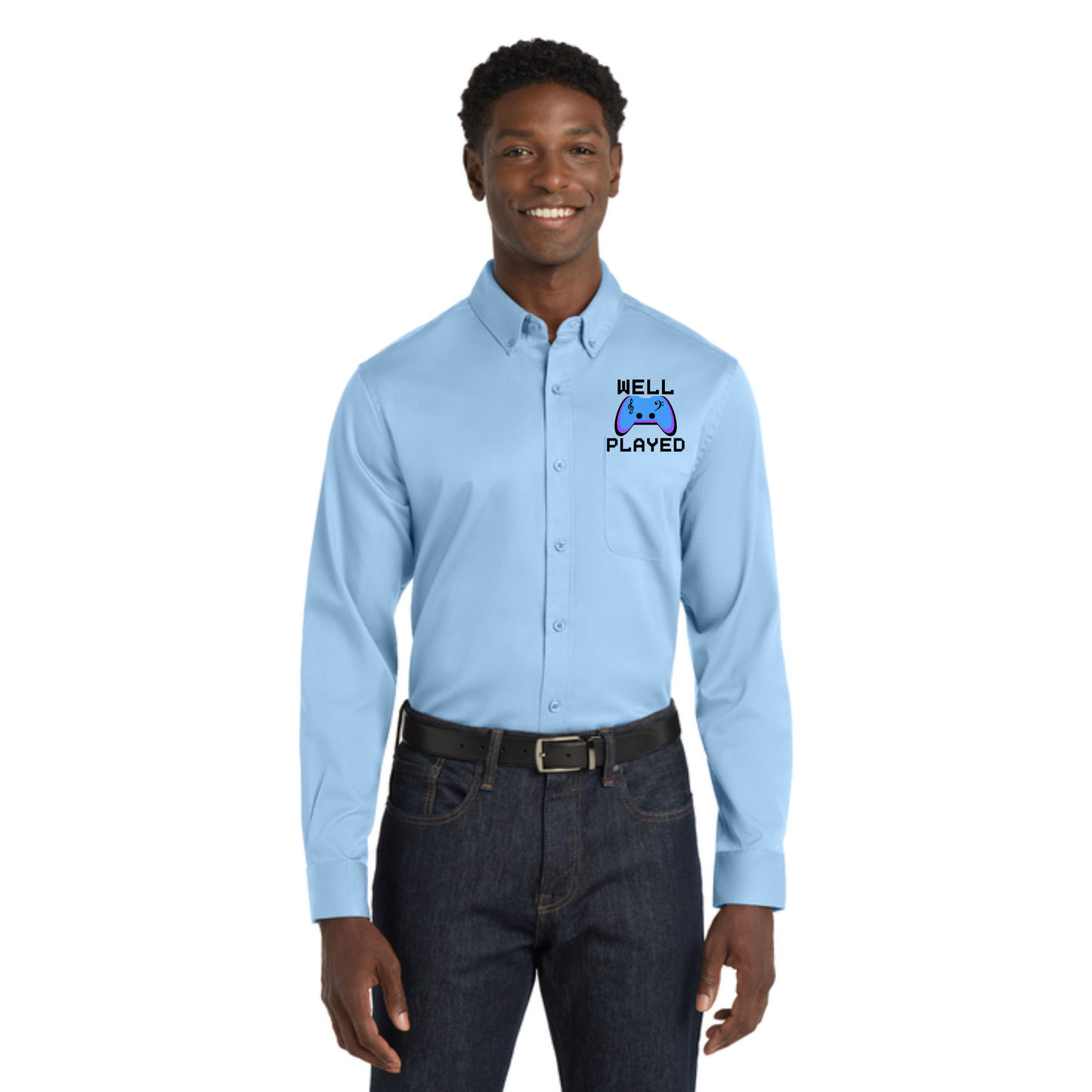 Well Played -  Embroidered Long Sleeve SuperPro React™ Twill Shirt
