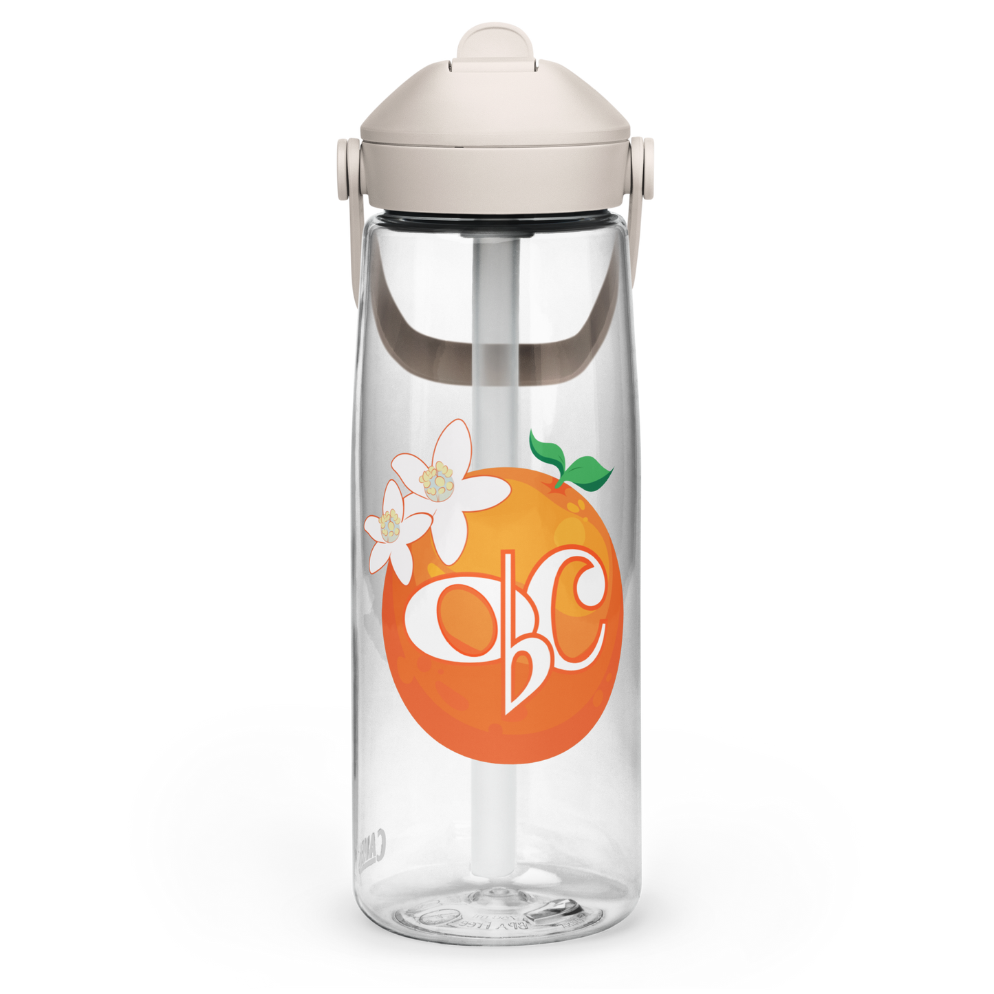 Orange Blossom Chorus — Flip Straw Water Bottle | CamelBak Thrive (Clear)