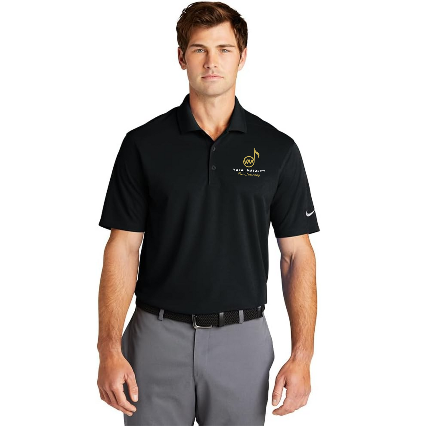 Vocal Majority - Men's Embroidered Nike Dri-FIT Micro Pique Polo