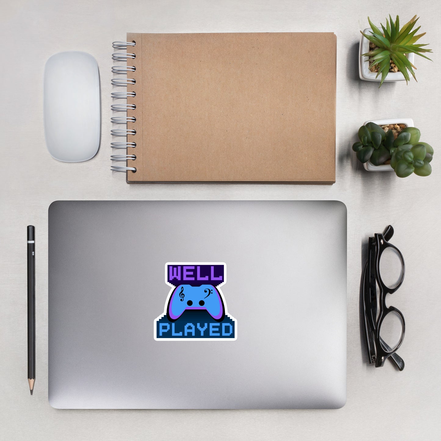 Well Played Printed Kiss Cut Bubble-free stickers