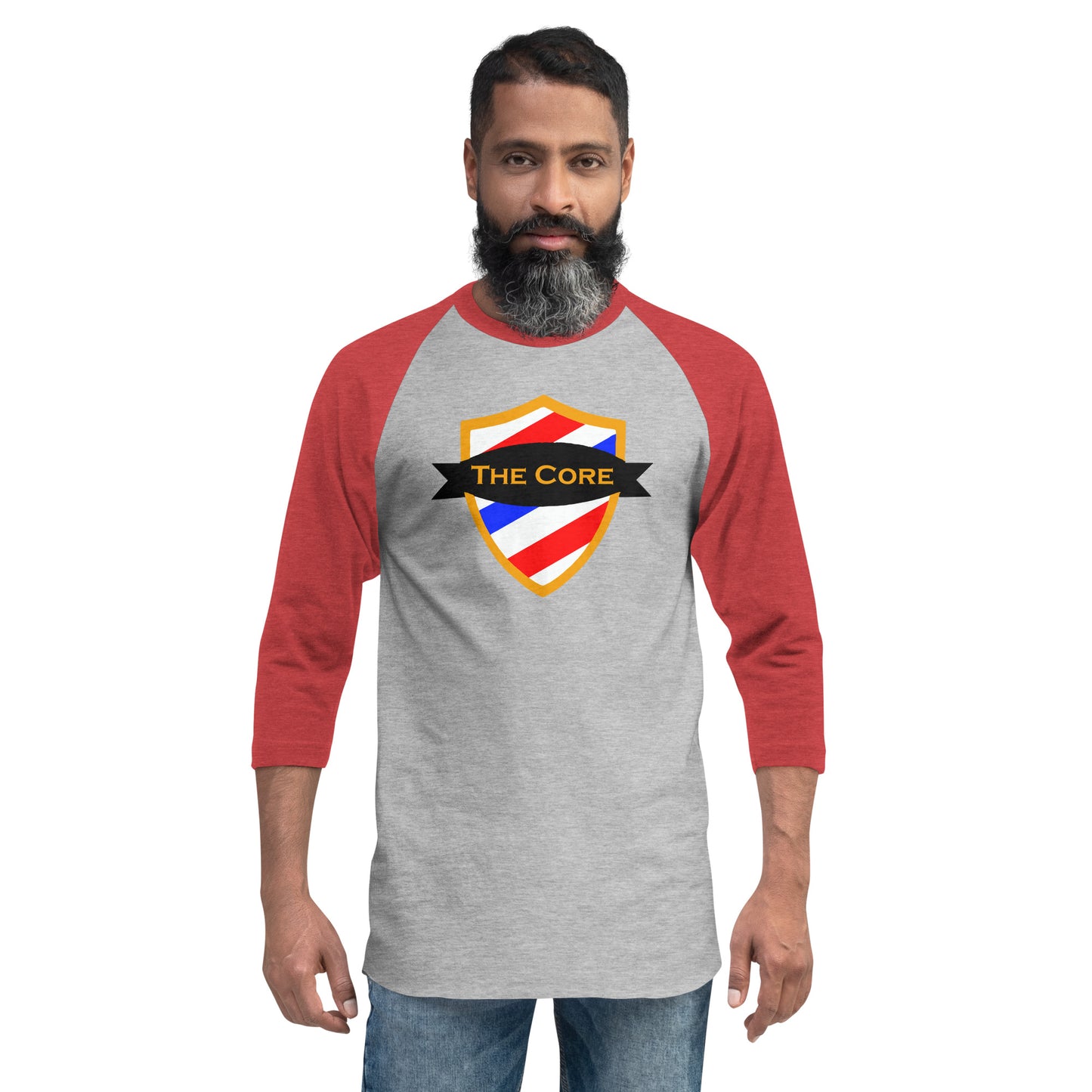 The Core - Printed 3/4 sleeve raglan shirt