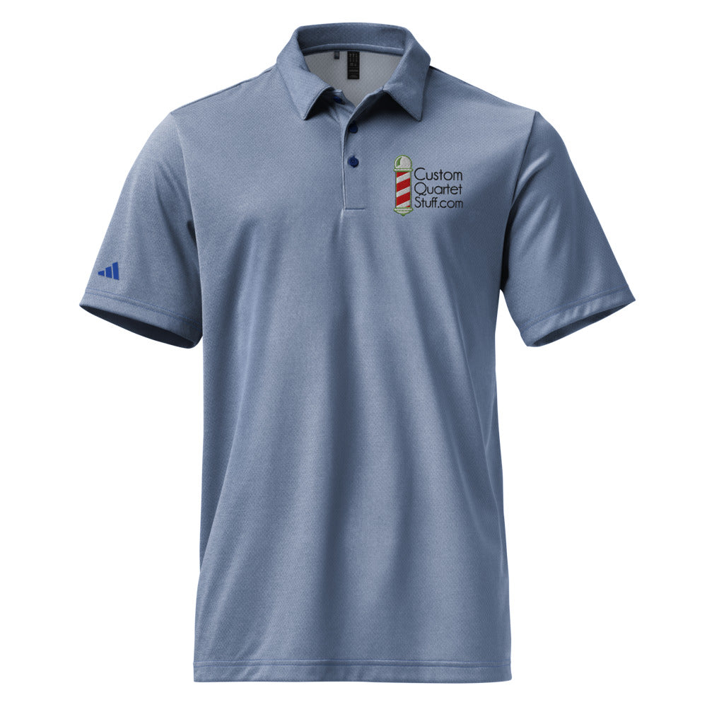 trents trio — Unisex Adidas Space-Dyed Polo Shirt | A591 (Black Melange)