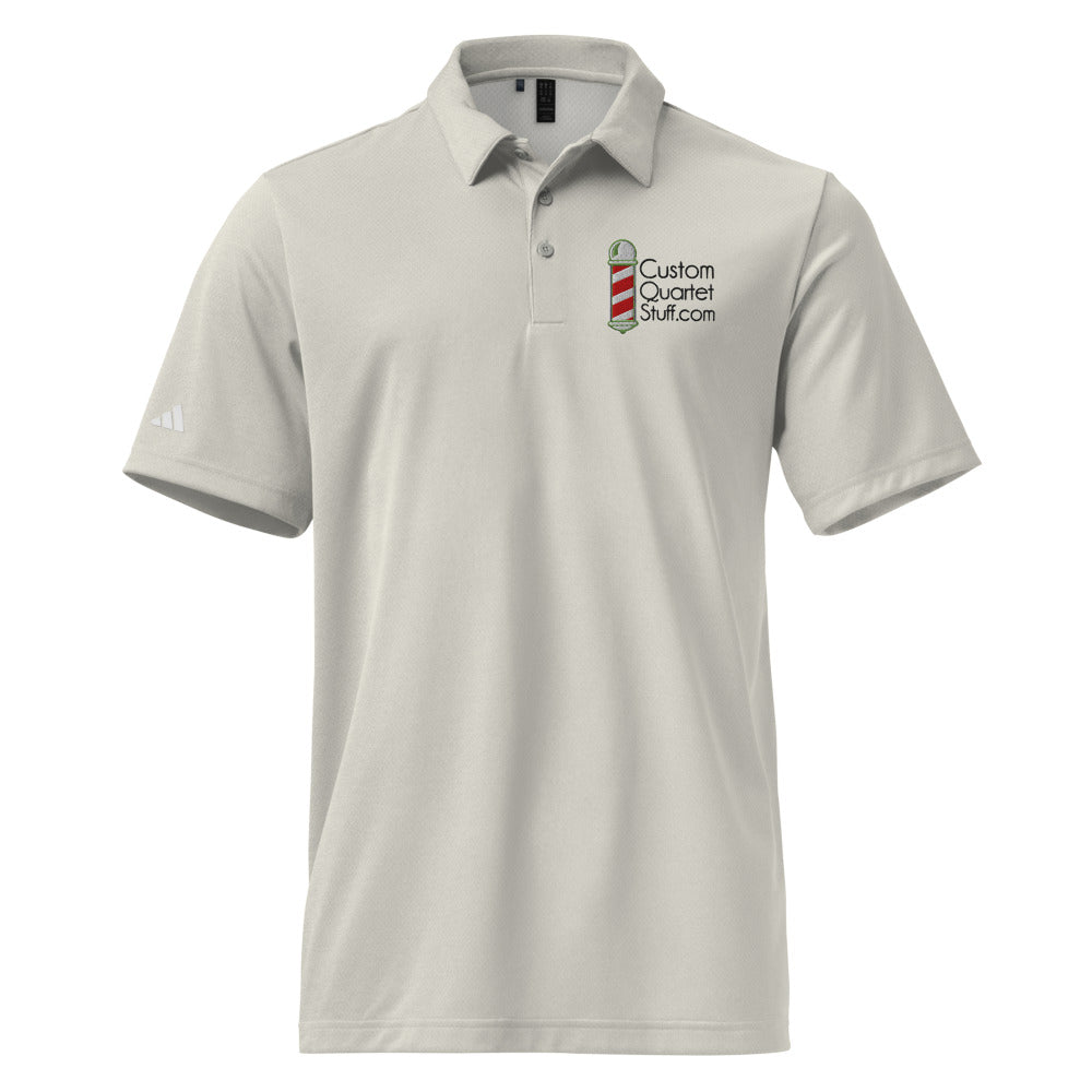 trents trio — Unisex Adidas Space-Dyed Polo Shirt | A591 (Black Melange)