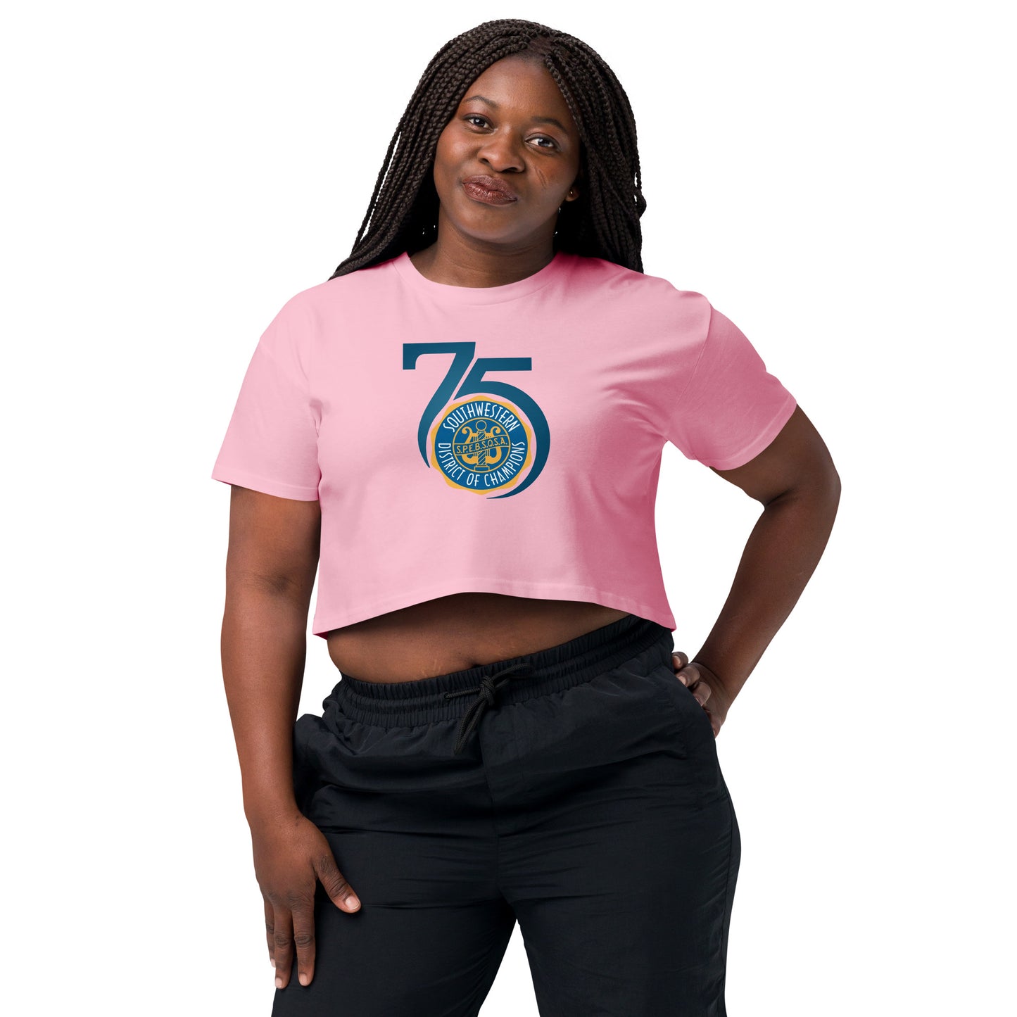 SWD - 75th Anniversary Printed Women’s crop top