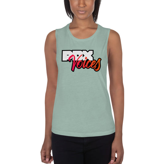 PDX Voices - Printed Ladies’ Muscle Tank