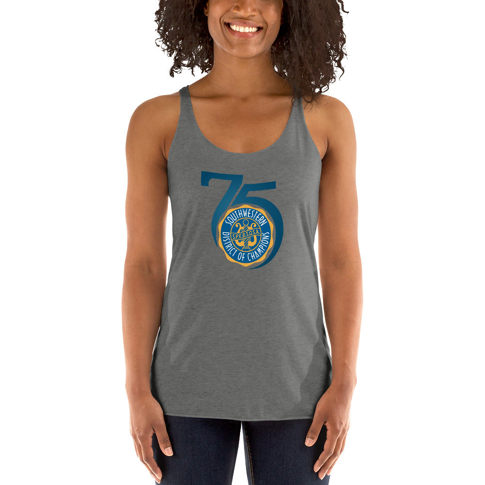 SWD - 75th Anniversary Printed Women's Racerback Tank