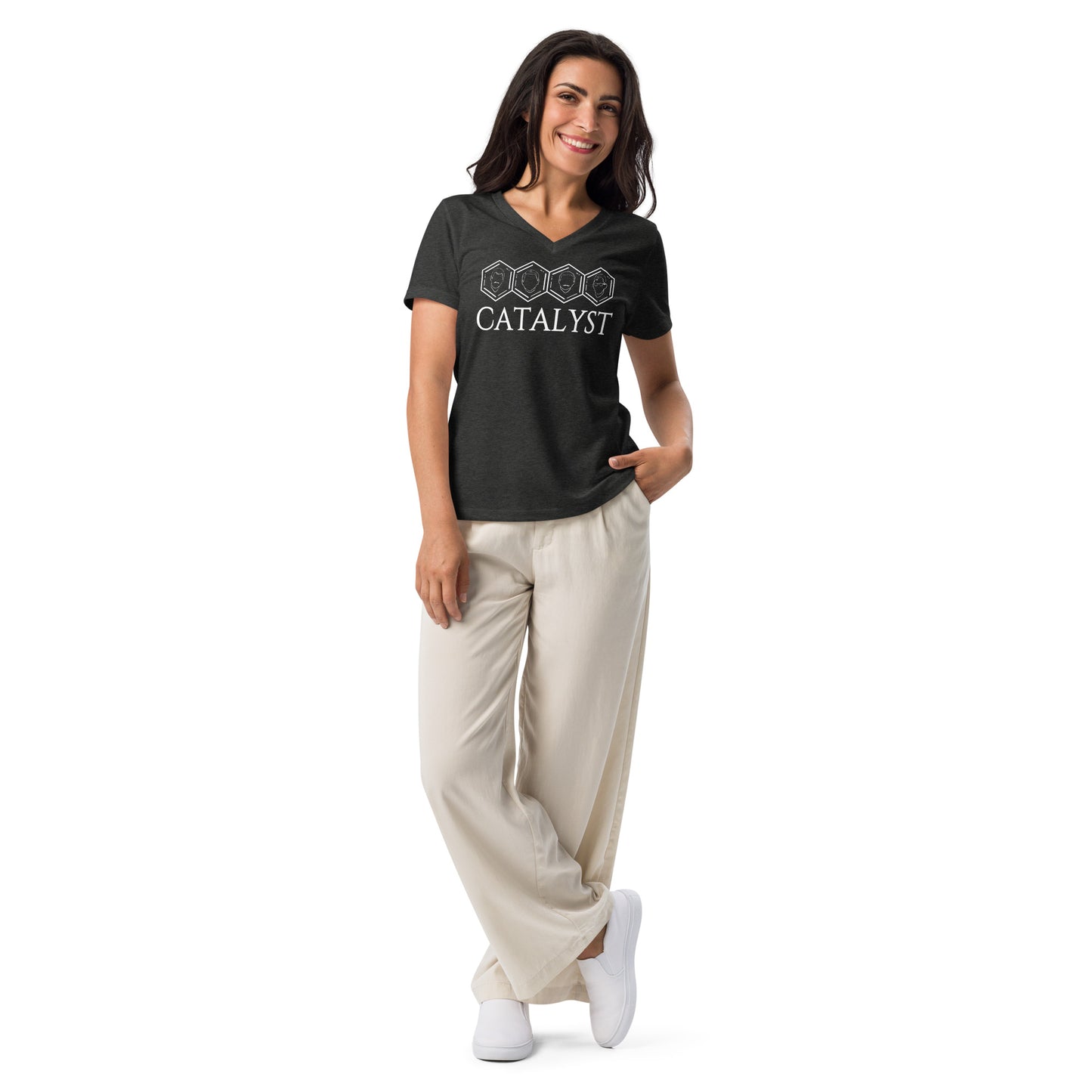 Catalyst - Printed Women’s relaxed v-neck t-shirt