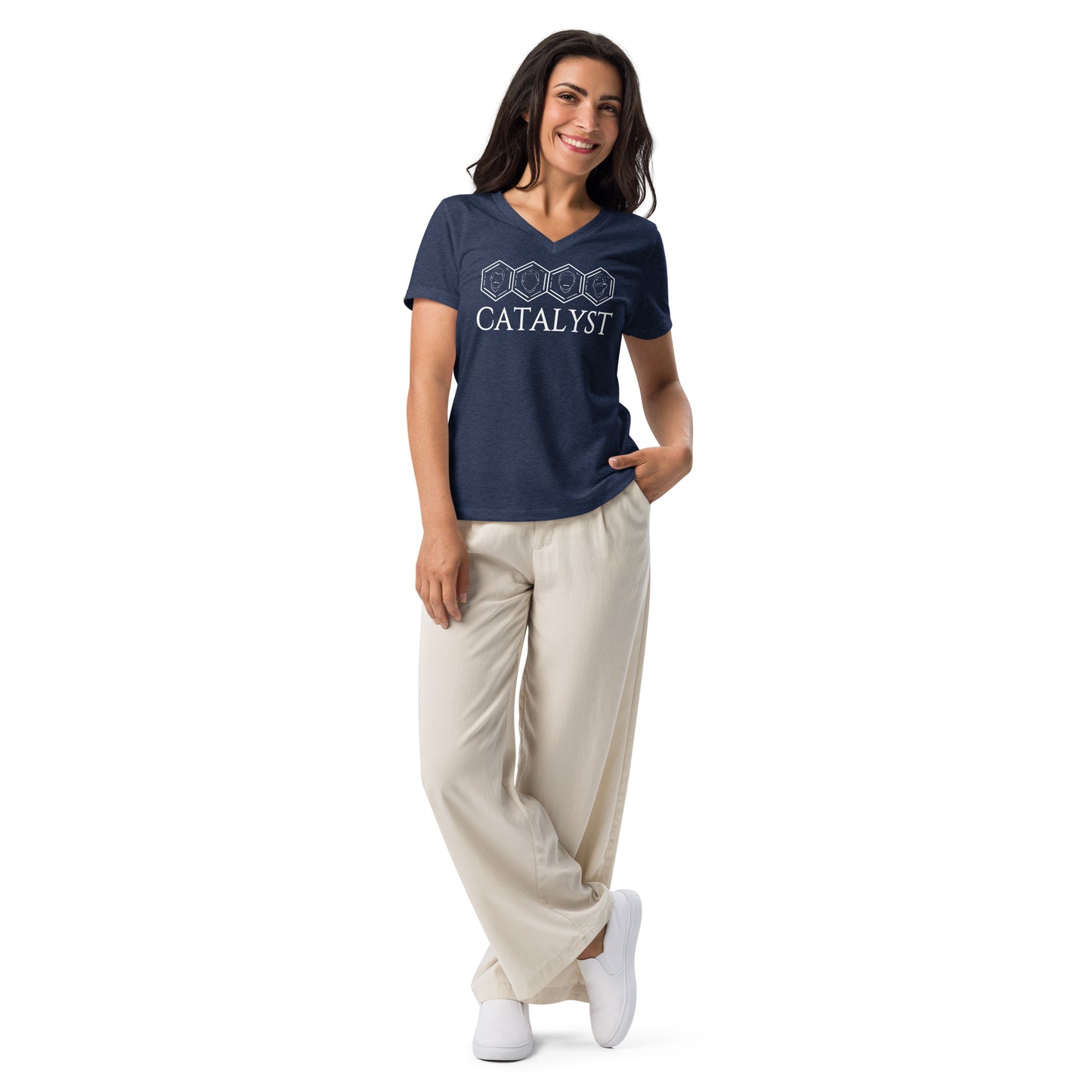 Catalyst - Printed Women’s relaxed v-neck t-shirt